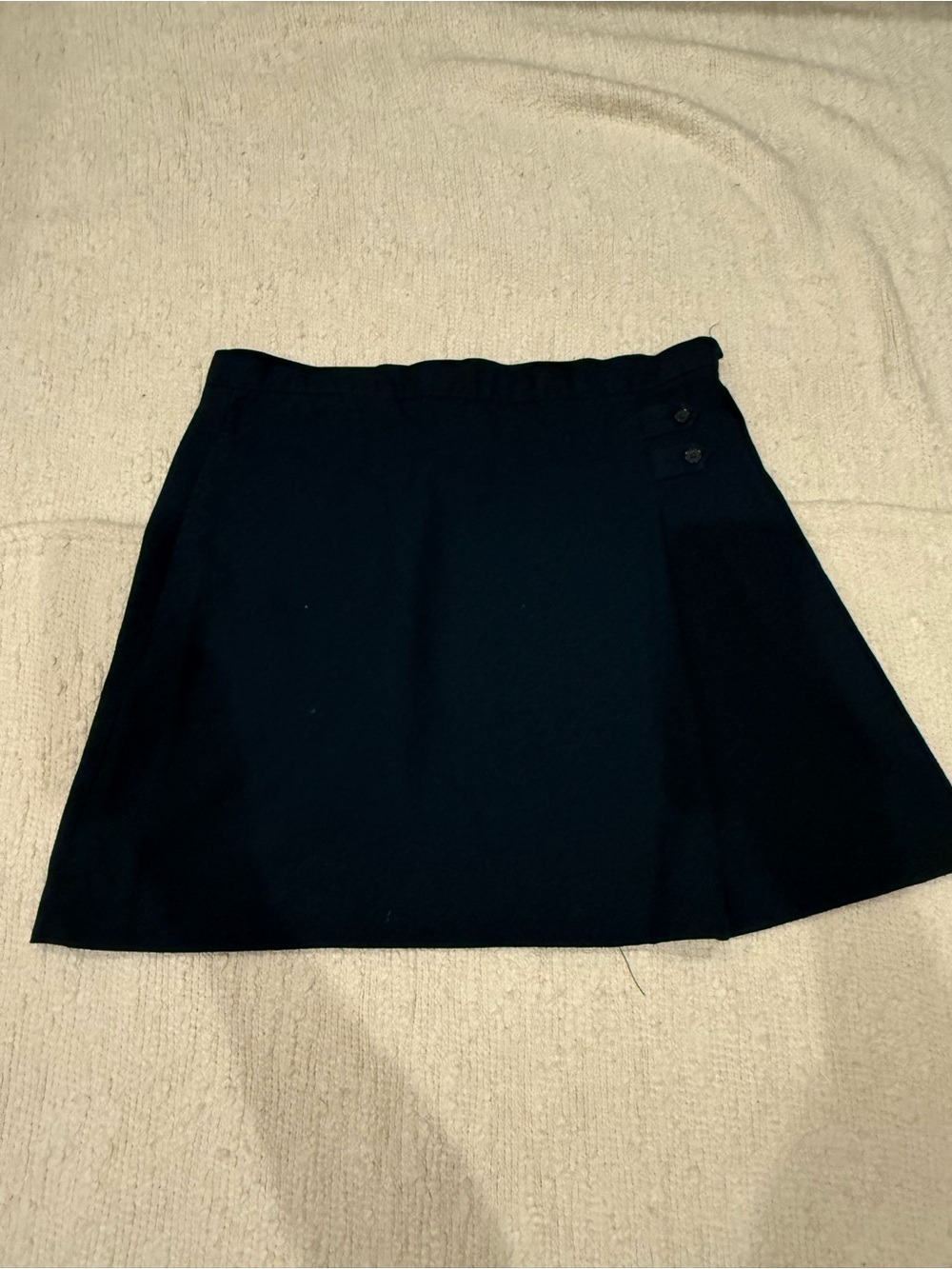 Lands’ End Navy A-line Skirt Side Zip Size 8